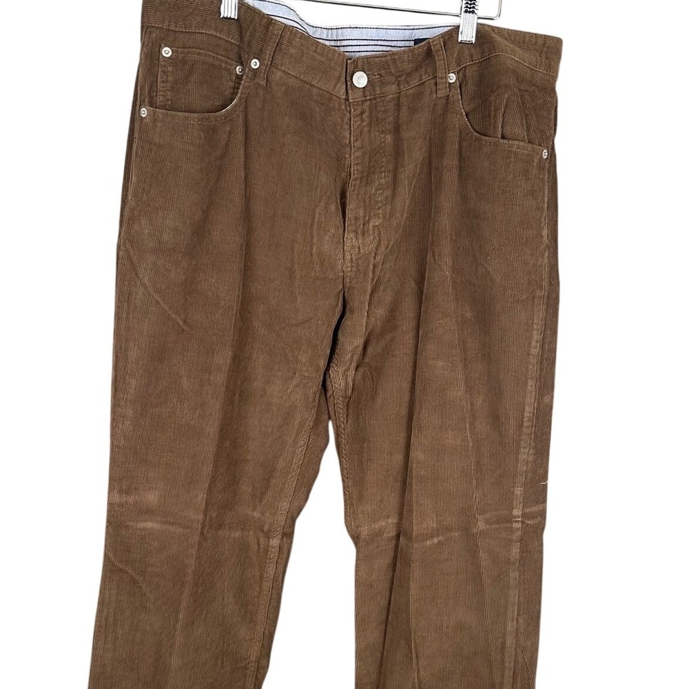 Cremieux Classics Mens Brown Corduroy Pants Straight Leg Five Pocket Size 38